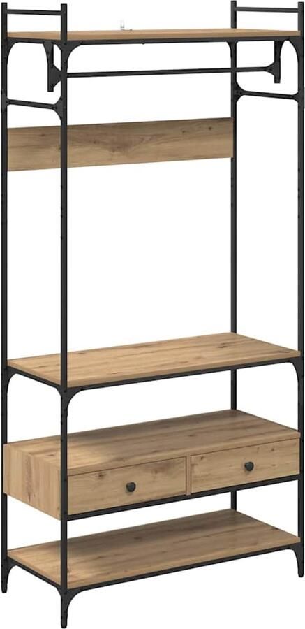 VidaXL Kledingkast met lade artisanaal eikenkleurig 89 x 39 x 184.5 cm