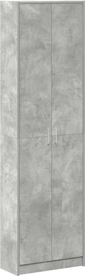 VidaXL Kledingkast met plank Betongrijs 55 x 25 x 189 cm Bewerkt hout