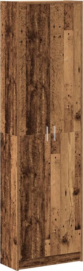 VidaXL Kledingkast met plank Oud hout 55 x 25 x 189 cm Bewerkt hout
