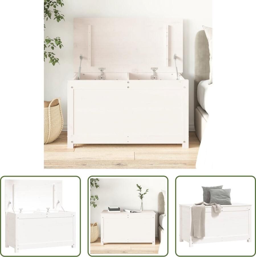 The Living Store Opbergdoos Kledingkist 80 x 40 x 45.5 cm Massief grenenhout Opslagkast Kledingkast Opbergdozen Kast Meubels - Foto 2