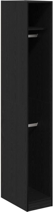 VidaXL Zwarte Eiken Kledingkast 30 x 50 x 200 cm – gemaakt van geïndustrialiseerd hout - Foto 2