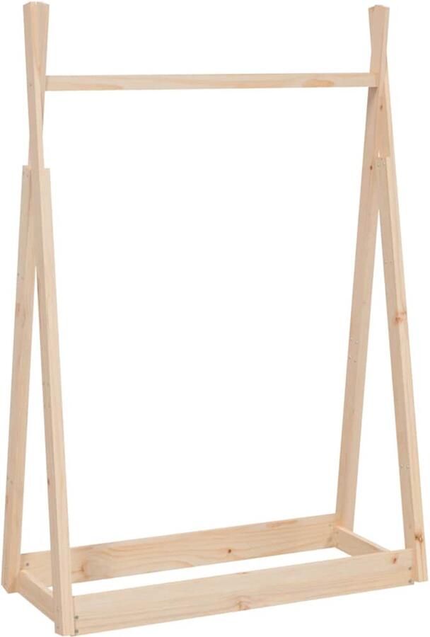 VidaXL -Kledingrek-100x45x150-cm-massief-grenenhout