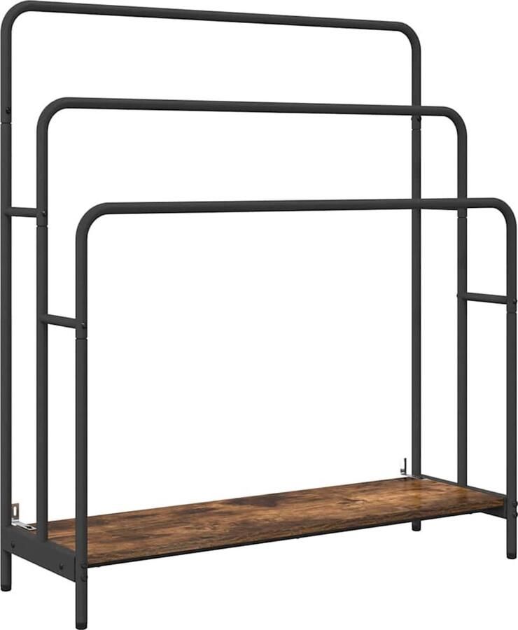 VidaXL Kledingrek Gerookt eiken 90 x 30 x 100.5 cm Bewerkt hout