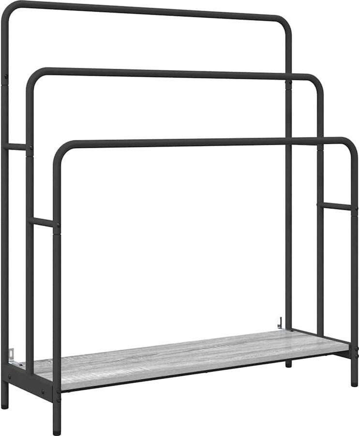 VidaXL Kledingrek Grijs sonoma 90 x 30 x 100.5 cm Bewerkt hout