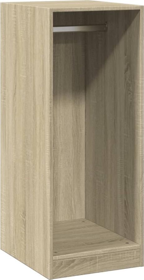 The Living Store Kledingrek Sonoma Eiken 48x41x102 cm Duurzaam houten opbergrek met voldoende ruimte voor kleding Wandmontage vereist