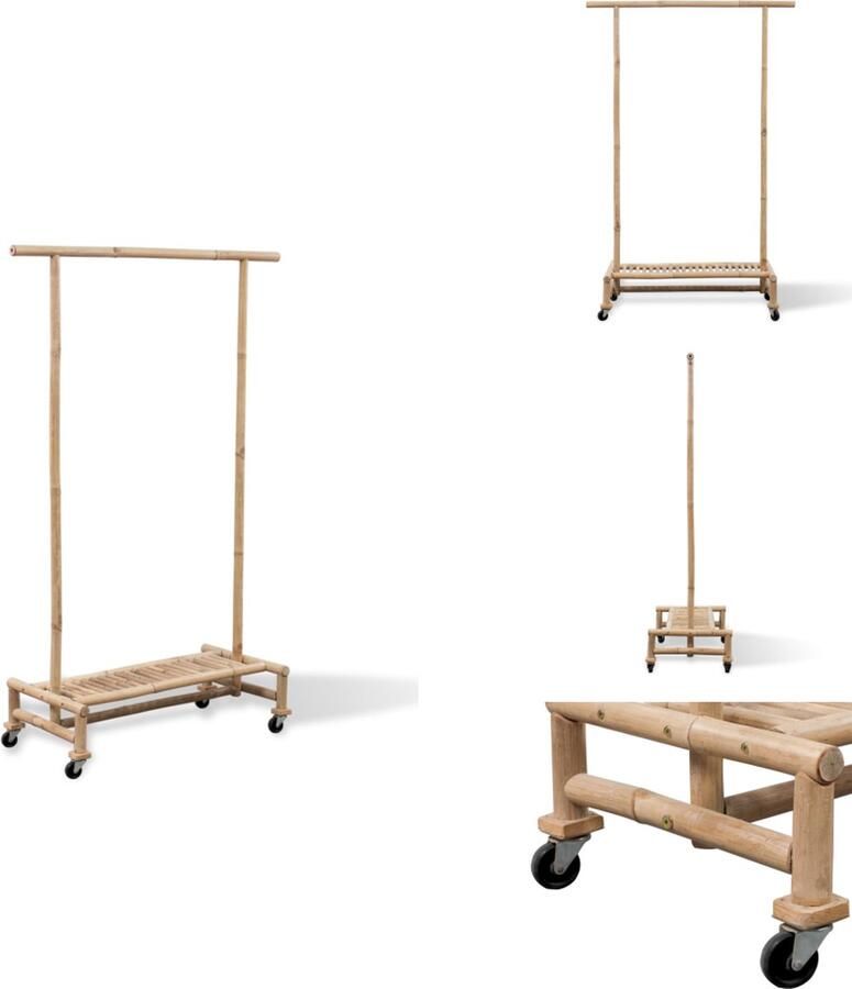 VidaXL Kledingrek Kledingrekken Kleding Rek Kleding Rekken Kledingrek bamboe
