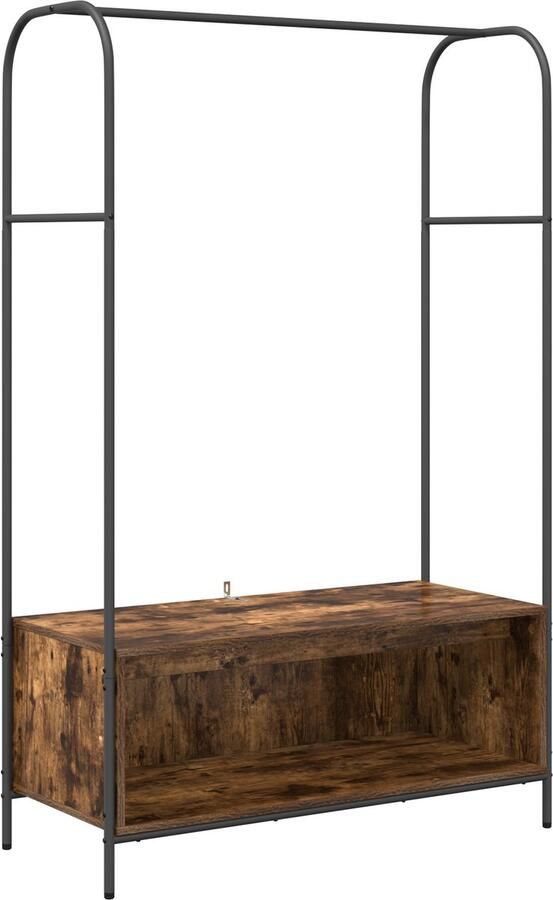 VidaXL Kledingrek met opslag Bruin 100 x 44 x 160 cm Bewerkt hout