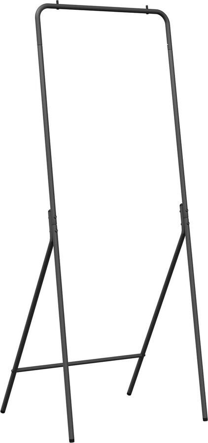 VidaXL Kledingrek Zwart 60x53x155 cm Gegalvaniseerd Staal