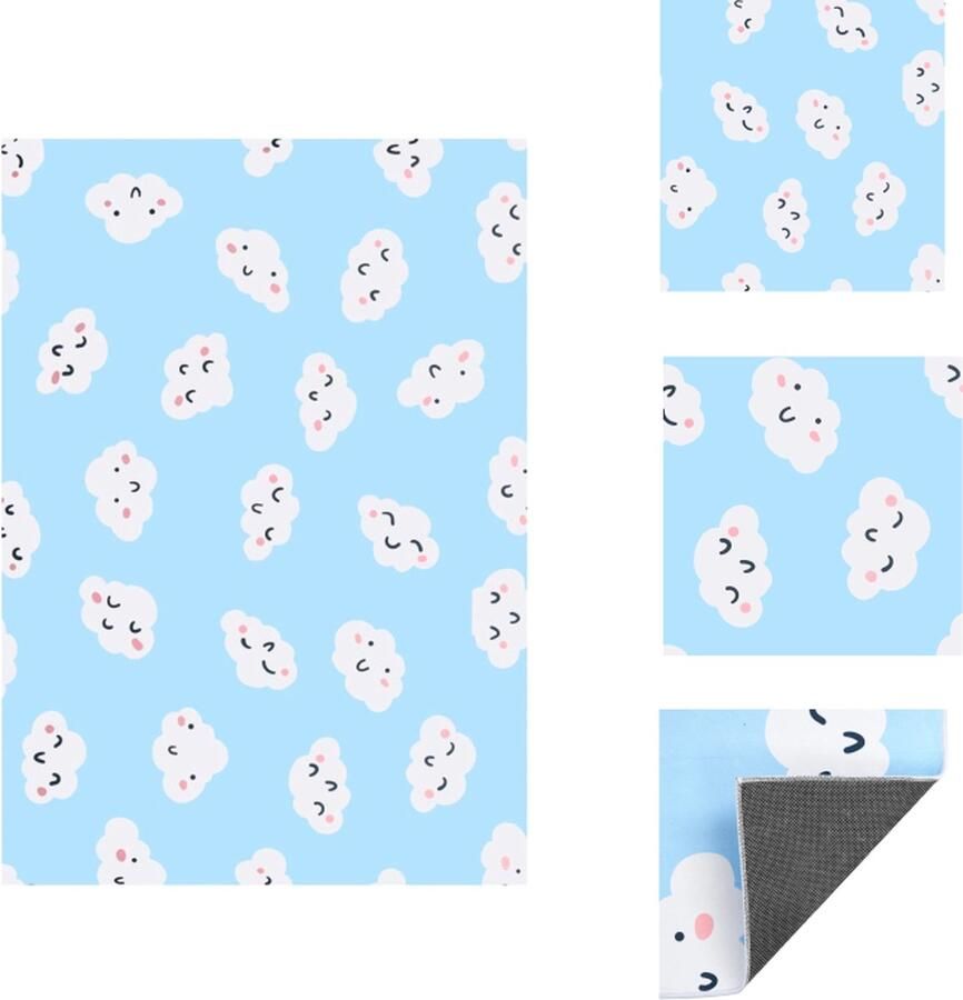 VidaXL Kleed Kleden Vloer Kleed Vloer Kleden Vloerkleed met print 140x200 cm stof meerkleurig