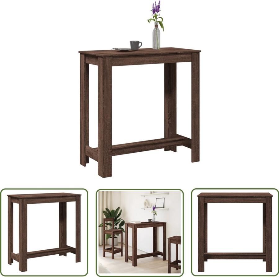 VidaXL Klikmechanisme Dynammometer Sleutel Bartafel 102x50x103 5 cm bewerkt hout bruin eikenkleurig Gereedschapset Montageset Handgereedschap