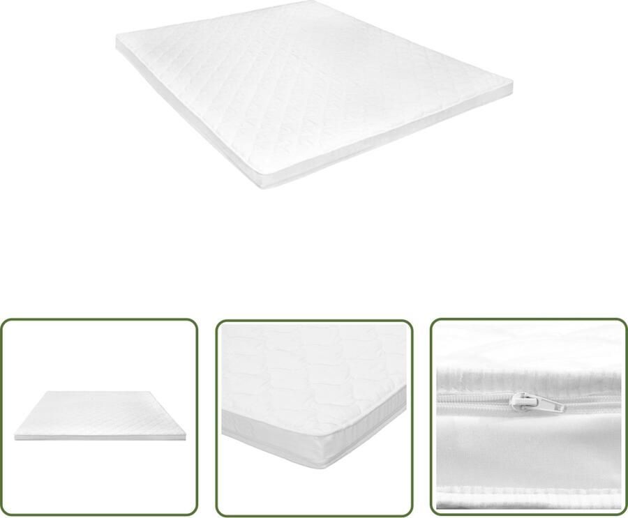 The Living Store Dekmatras Koudschuim D25 160 x 200 x 6 cm Extra zacht Dekmatras Koudschuim Matras Topmatras Slaapcomfort Topper
