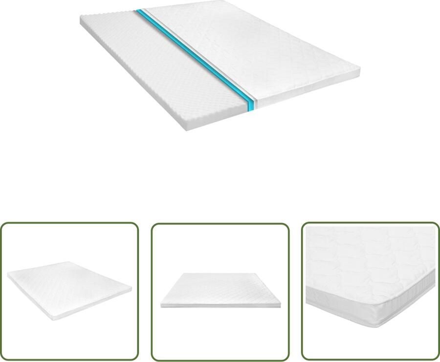 The Living Store Dekmatras Koudschuim D25 180 x 200 x 6 cm Zachte Comfort Dekmatras Koudschuim Matras Topmatras Slaapcomfort Ergonomisch Matras