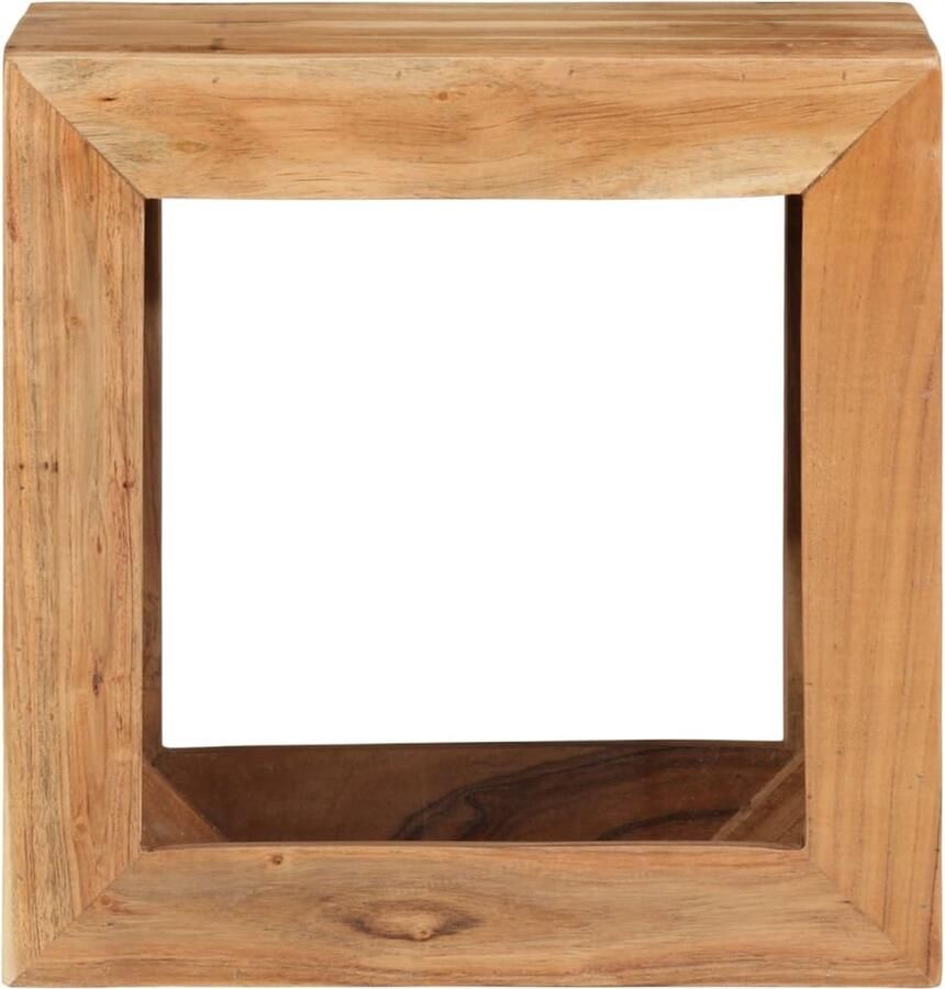 VidaXL The Living Store Kruk Hout 40 x 30 x 40 cm Massief acaciahout Houten Kruk Acacia Hout Bijzettafel Stoere Meubels Vintage Meubels - Foto 2
