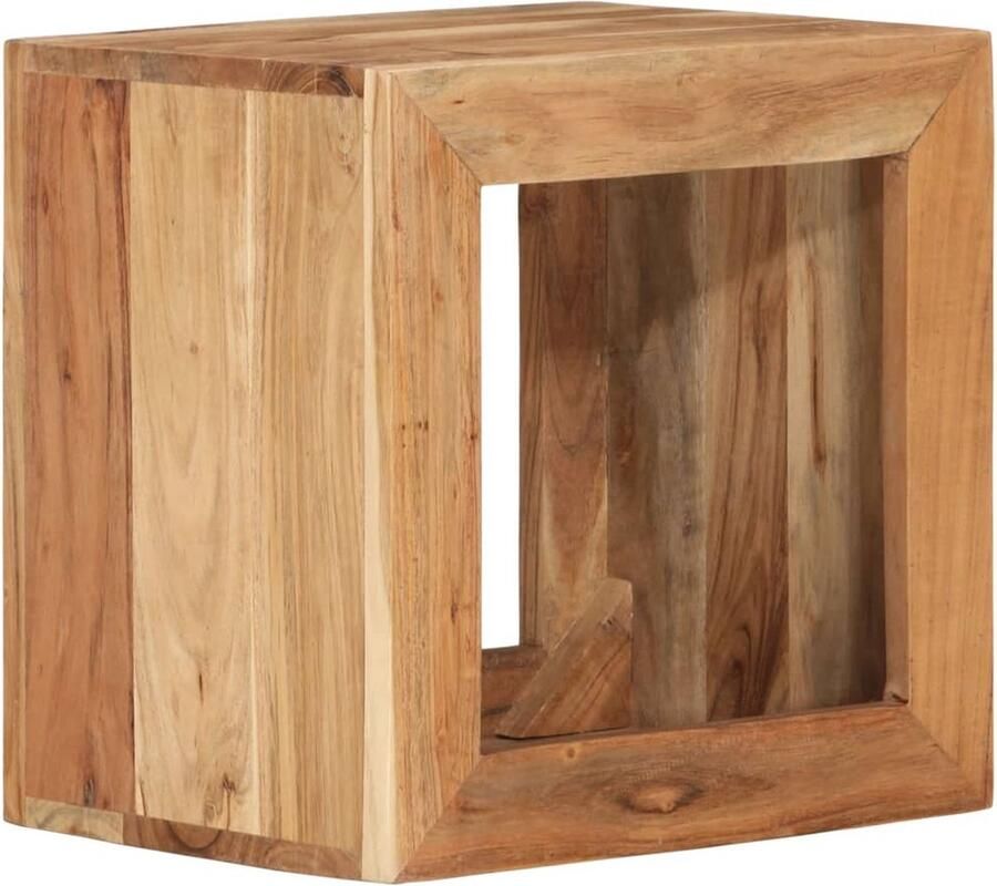 VidaXL Kruk 40x30x40 cm massief acaciahout Kruk Krukken Bijzettafel Houten Tafel