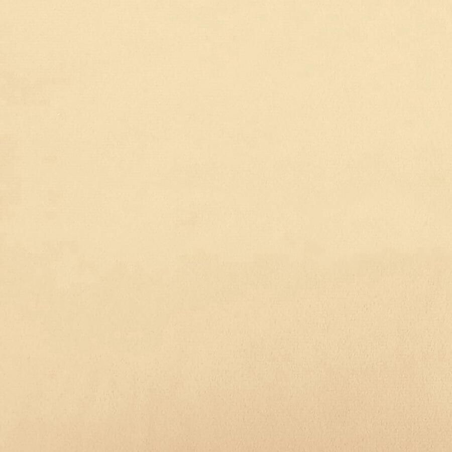 VidaXL Kruk Fluweel Crèmekleurig Houten poten Kruisvoet Bank Voetenbank Lounge Meubilair Design Kruk Moderne Kruk Fluweel Kruk Beige Kruk Kleine Kruk Multifunctionele Kruk Binnen Decoratie - Foto 2