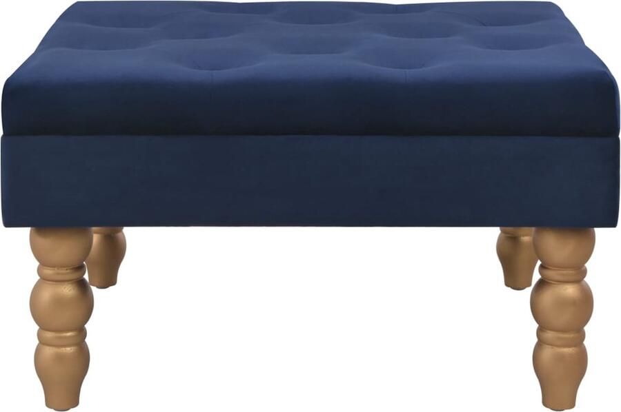 VidaXL Kruk Fluweel Marineblauw 60x60x36 cm Poef Velvet Stoel Kruiken Lounge Meubels Blauwe Meubels Design Kruk Zitmeubilair Woonkamer Accessoires Living Room Furniture Home Decor