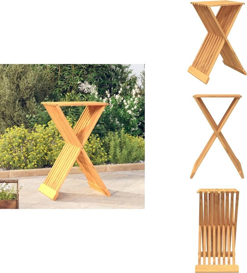 VidaXL Kruk Krukken Inklapbare Kruk Krukje Kruk inklapbaar 40x32 5x70 cm massief teakhout