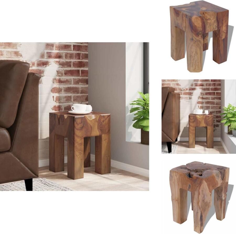 VidaXL Kruk Krukken Krukje Krukjes Kruk massief teakhout