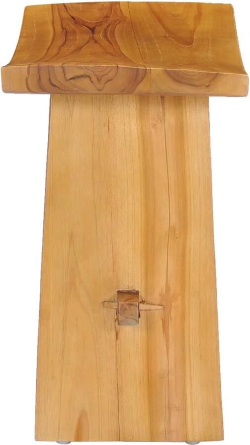 VidaXL Kruk Massief Teakhout Handgemaakt 50 cm TeaKhout Kruk Houten Kruk Vintage Kruk Handgemaakte Kruk Teak Meubilair Binnenmeubels - Foto 2