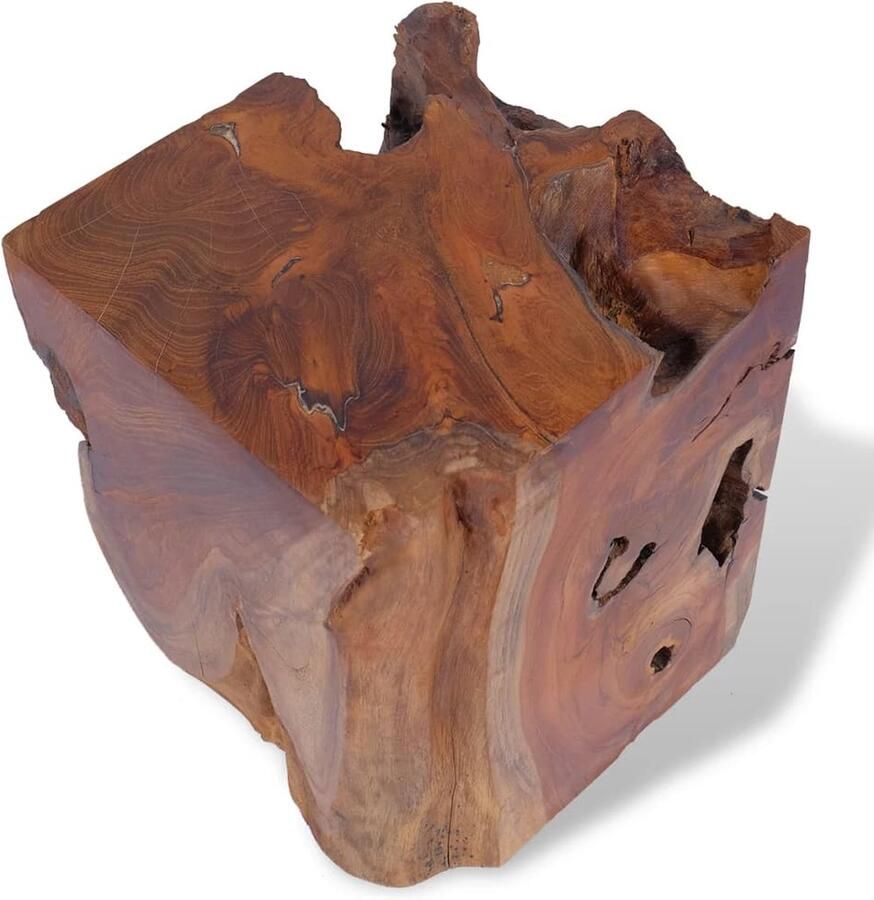 VidaXL Kruk massief teakhout 30x30x40 cm - Foto 3
