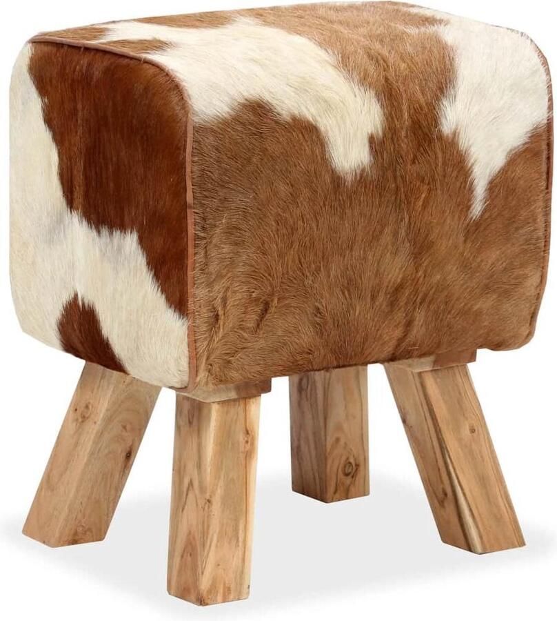 VidaXL Krukje 40x30x45 cm echt geitenleer