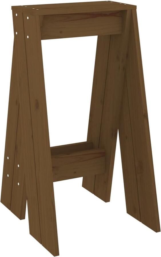 VidaXL -Krukken-2-st-40x40x75-cm-massief-grenenhout-honingbruin - Foto 2