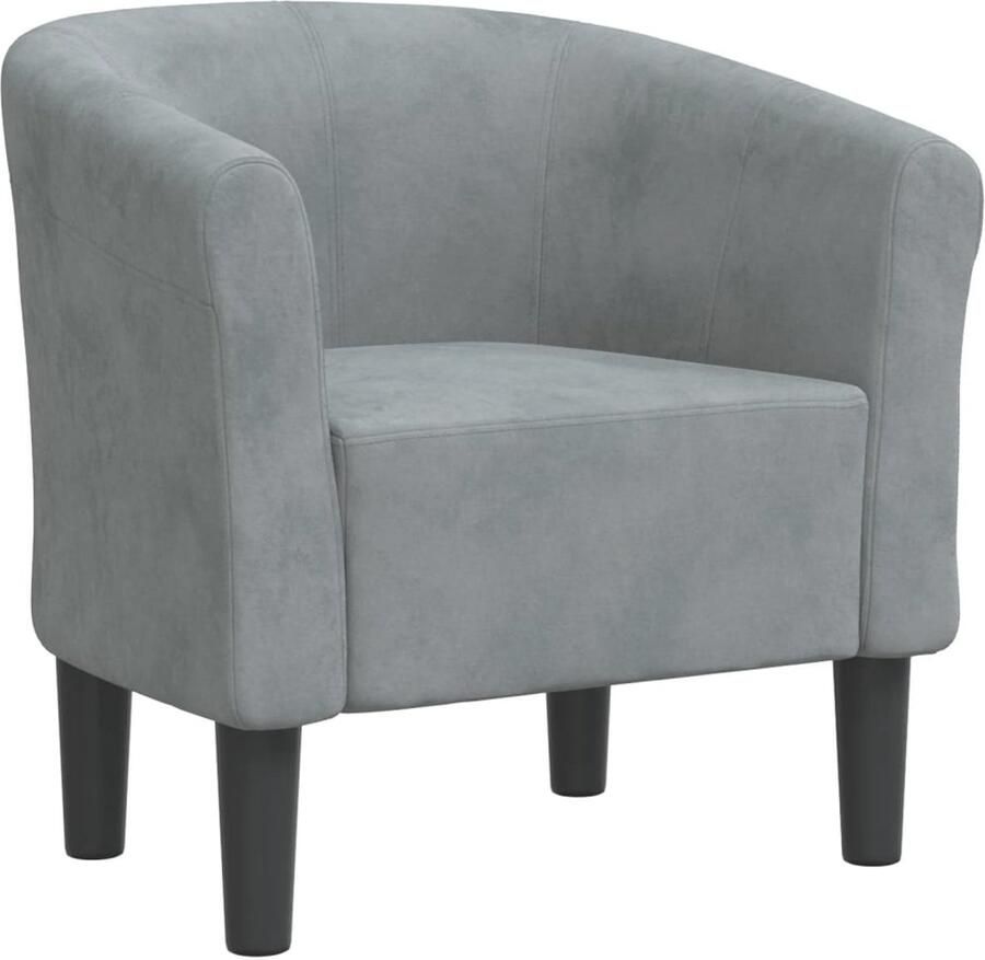 VidaXL Kuipstoel Fluweel Donkergrijs Comfortabel Kuipstoel Kuipstoelen Fauteuil Relaxfauteuil