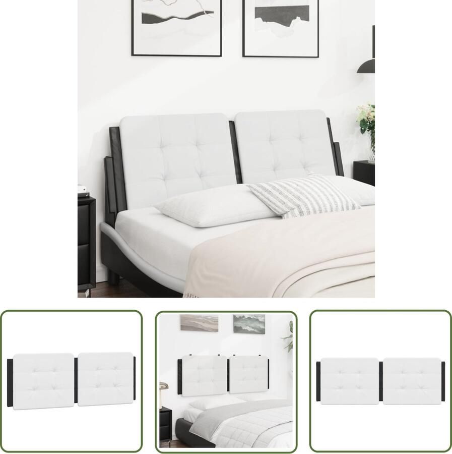 The Living Store Hoofdbordkussen 140 x 48 cm Kunstleer LED-verlichting Hoofdbordkussen Kunstleder Led Verlichting Hoofdbord Beddecoratie