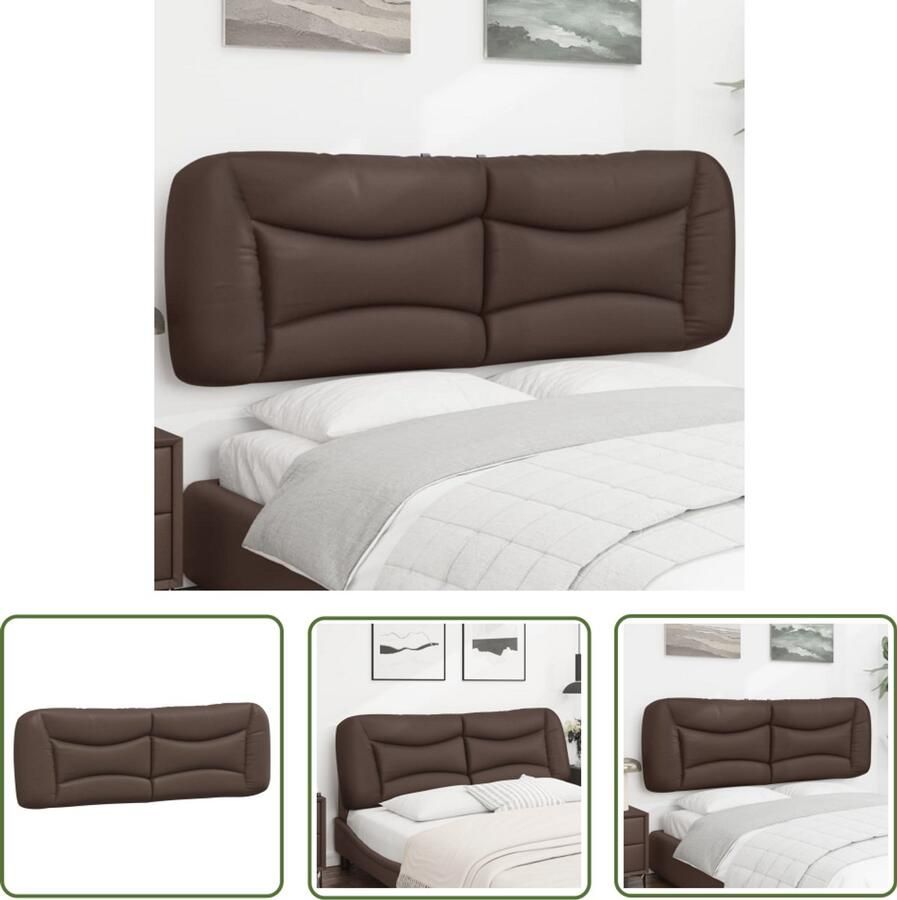 The Living Store Hoofdbordkussen kunstleer 170 x 15 x 48 cm LED-verlichting Hoofdbordkussens Kunstleder Led Verlichting Hoofdbord Bedroom Decor