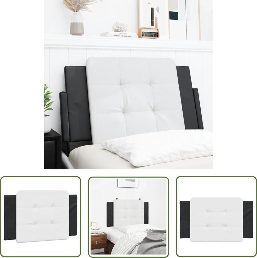 The Living Store Hoofdbordkussen Kunstleer 90x48 cm LED-verlichting Schuimvulling Hoofdbordkussens Kunstleder Led Verlichting Hoofdbord Beddecoratie