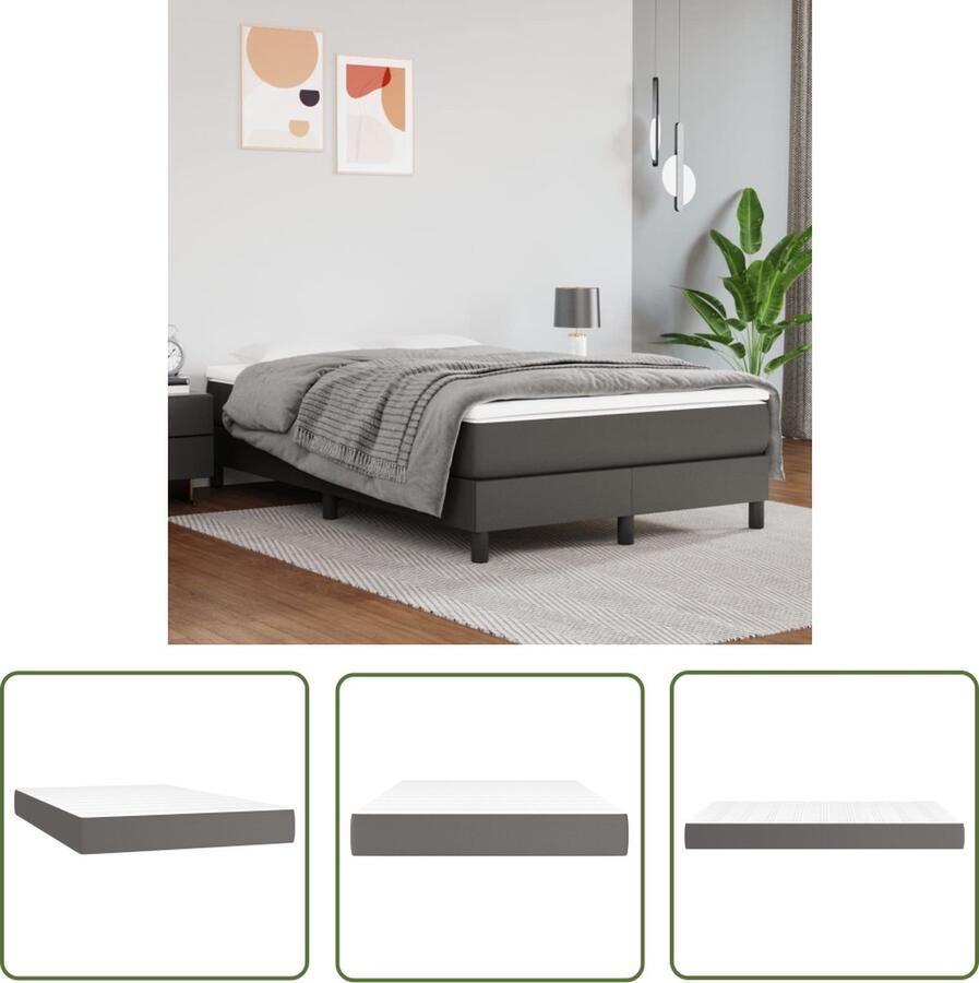 The Living Store Pocketveringmatras Kunstleer Pocketveren en schuim Middelharde ondersteuning 120 x 200 x 20 cm Pocketveringmatras Kunstleder Matras Medium Hard Matras 120x200cm Anti Allergisch Matras