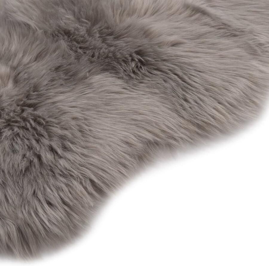 VidaXL Kunstschapenvacht Vloerkleed 60x90 cm Grijs Vloerkleden Kunstschapenvacht Vloerkleed Grijs Fluffy Vloerkleed Decoratief Vloerkleed Kamerdecoratie Livingroom Accessoires Cozy Home Soft Rug Faux Fur Rug