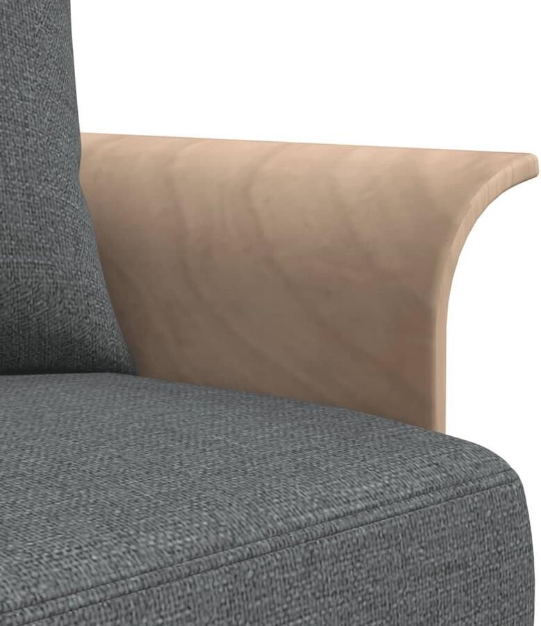 VidaXL L-vormige Slaapbank L-vormige Slaapbanken Slaapbank L-vormig 279x140x70 cm stof donkergrijs