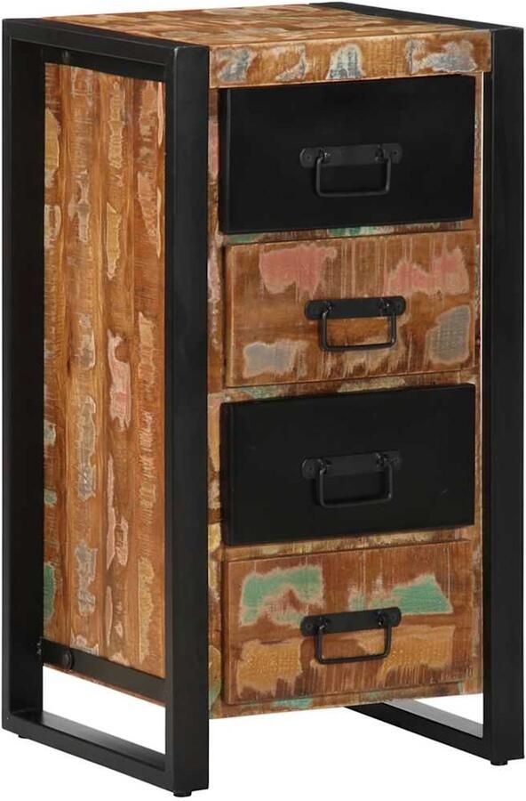 VidaXL Ladekast 40x40x75 cm massief gerecycled hout meerkleurig