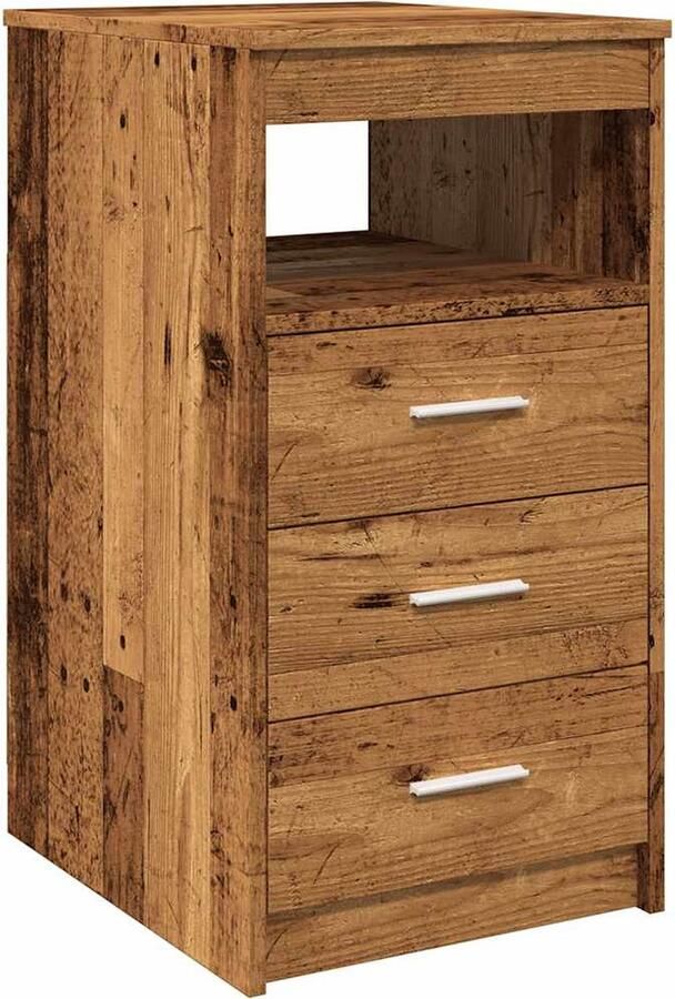 VidaXL Ladekast 40x50x76 cm bewerkt hout oud houtkleurig