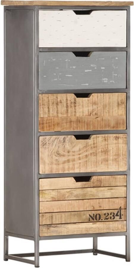 VidaXL Ladekast 45x30x105 cm massief mangohout