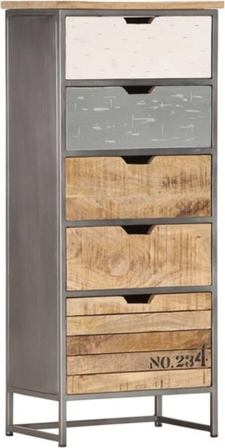 VidaXL Ladekast 45x30x105 cm massief mangohout - Foto 2