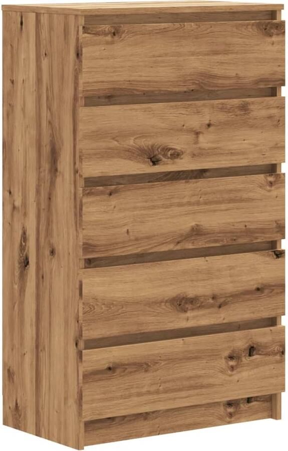 VidaXL Ladekast 60x36x103 cm bewerkt hout artisanaal eikenkleur