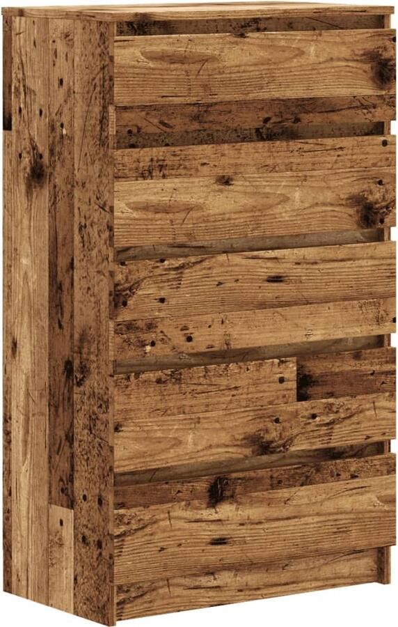 VidaXL Ladekast 60x36x103 cm bewerkt hout oud houtkleurig