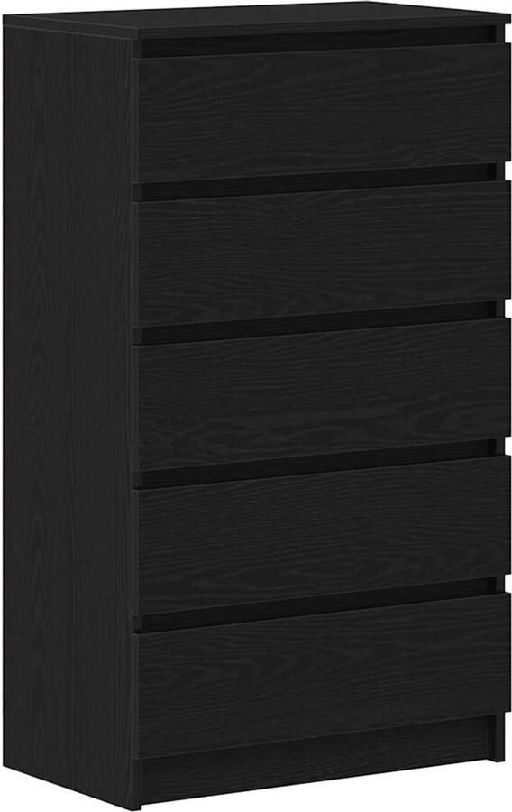 VidaXL Ladekast 60x36x103 cm bewerkt hout zwart eikenkleur