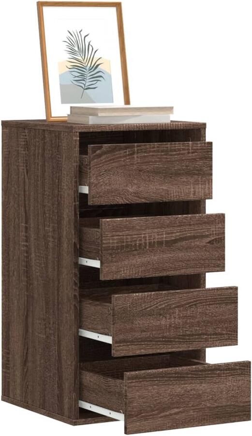 VidaXL Ladekast Bruin Eikenkleur 40x41x76 cm Ladekast Ladekasten Opbergkast Archiefkast