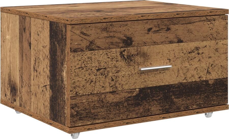 VidaXL Ladekast Oud Hout Spaanplaat Middelgroot Ladekast Rechthoekig