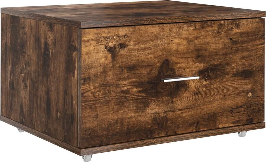 VidaXL Lade Kast Gerookt Eiken MDF met Fineer Lade Kast Rechthoekig