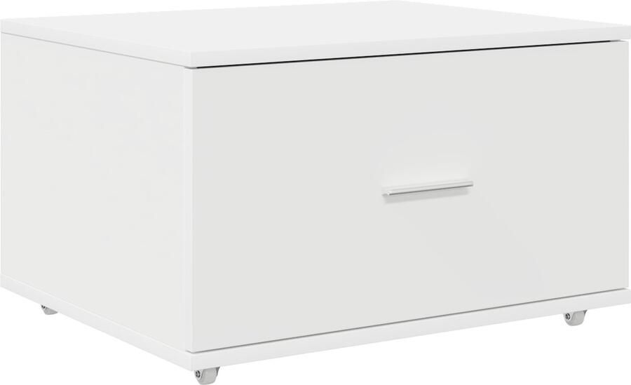 VidaXL Ladekast met wiel Wit 55 x 45 x 33.5 cm Bewerkt hout - Foto 2