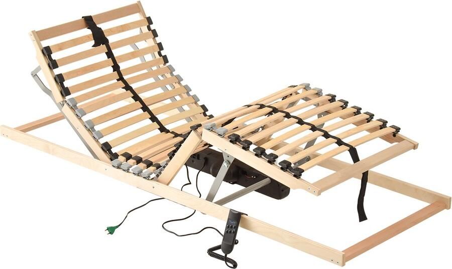 VidaXL Elektrische lattenbodem met 26 latten 7 zones 100 x 190 cm