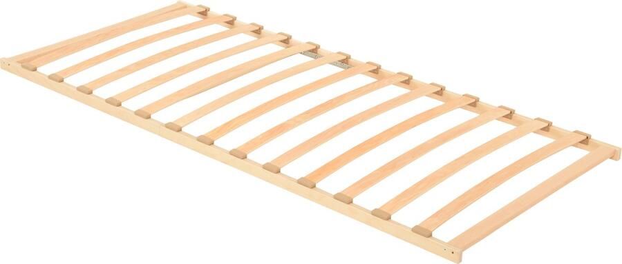 VidaXL Lamelbodem Bruin 90 x 190 cm Massief beukenhout