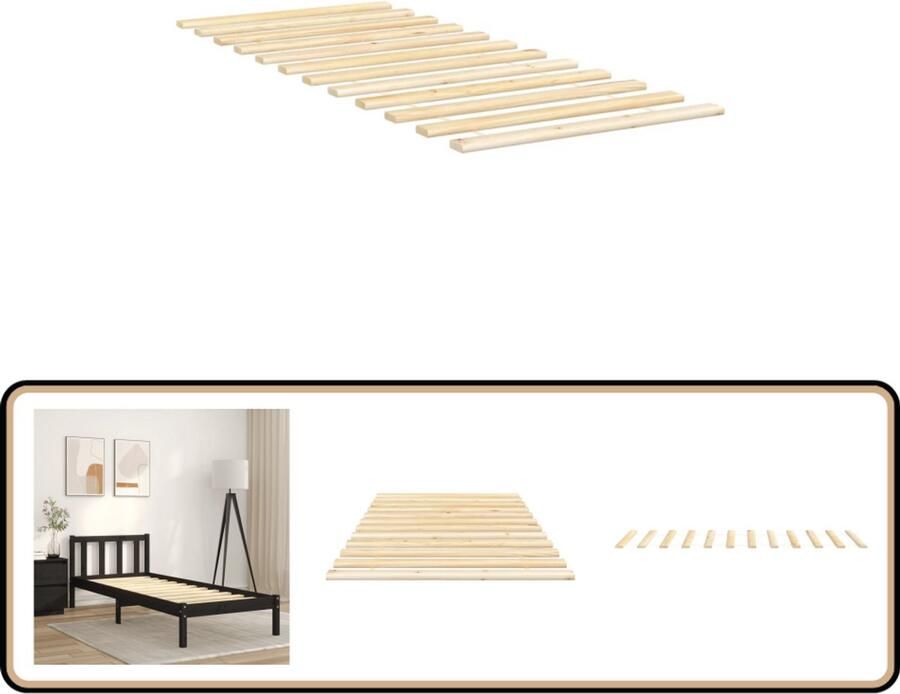VidaXL Lattenbodem 80x200 cm massief grenenhout