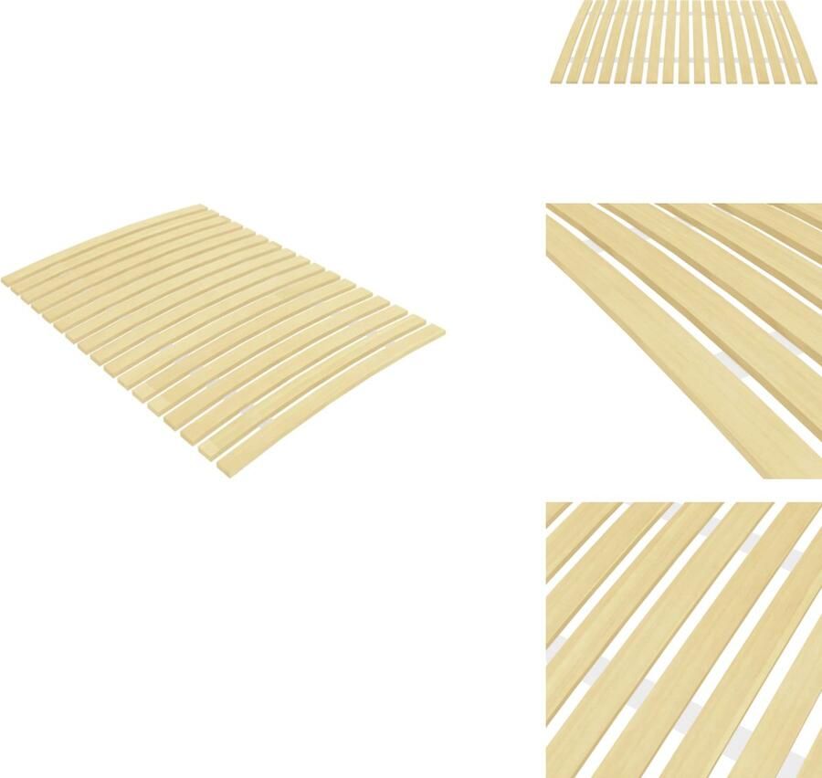 VidaXL Lattenbodem Lattenbodems Bedbodem Lat Bodem Lattenbodem met 17 latten 90x200 cm