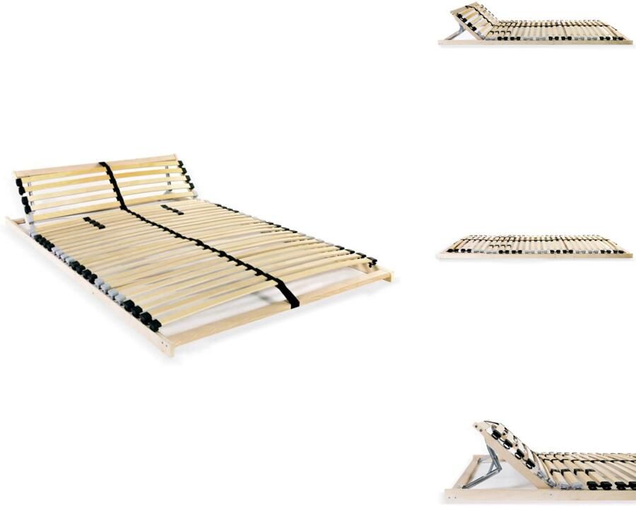 VidaXL Lattenbodem Lattenbodems Bedbodem Vloerbed Lattenbodem met 28 latten 7 zones 100x200 cm