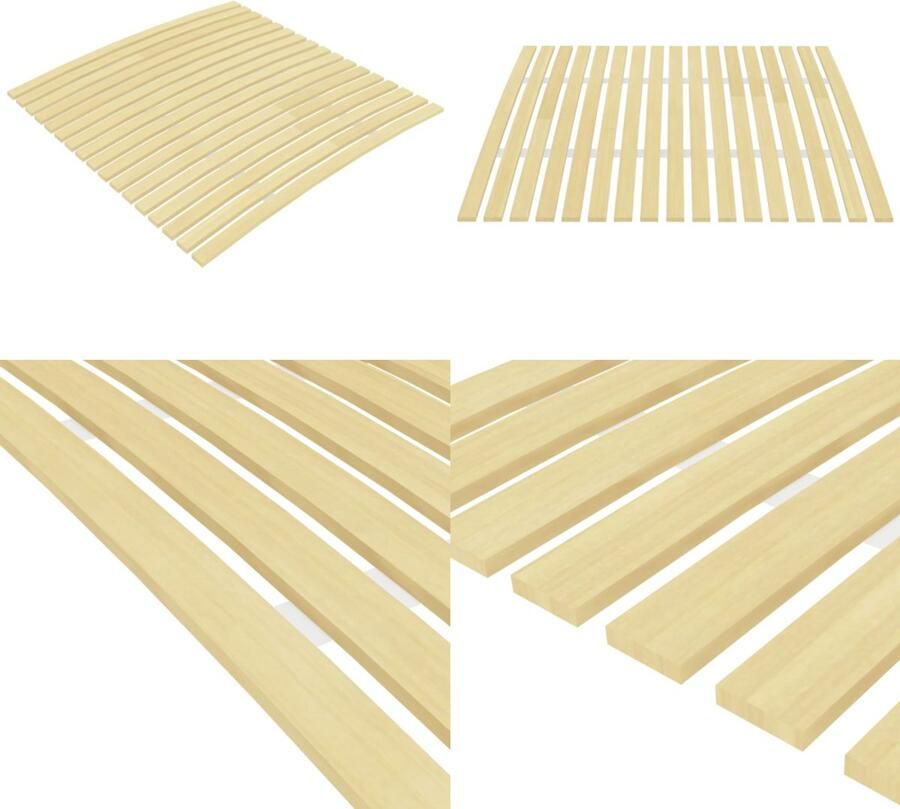 VidaXL Lattenbodem met 17 latten 120x200 cm Lattenbodem Lattenbodems Bedbodem Lat Bodem